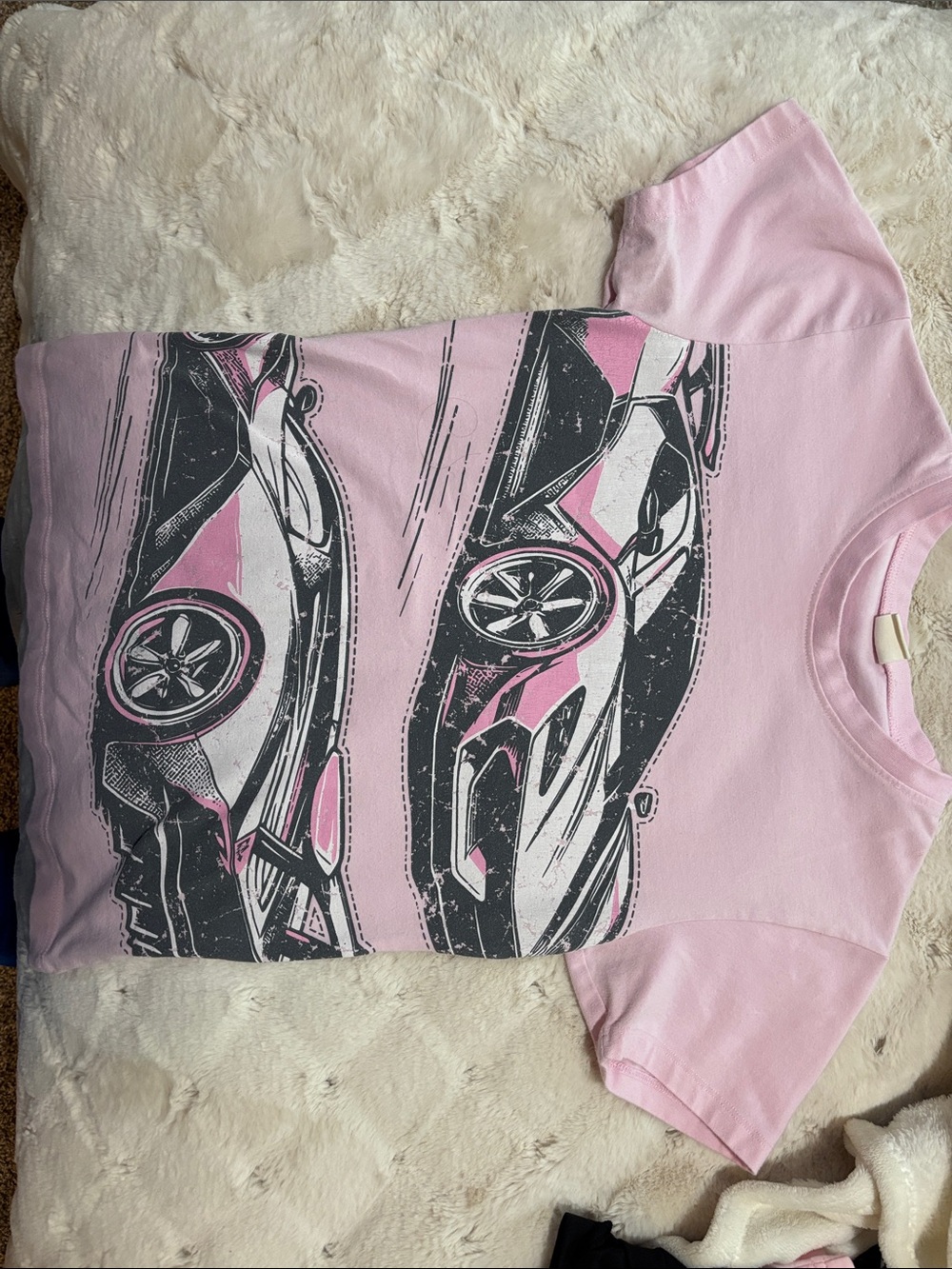 Vibe Kids Pink Graphic Car Tee